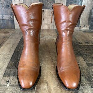 Lucchese Classics Handmade F5073 Side Zip French Toe Cowboy Boots Mens 10.5 EE